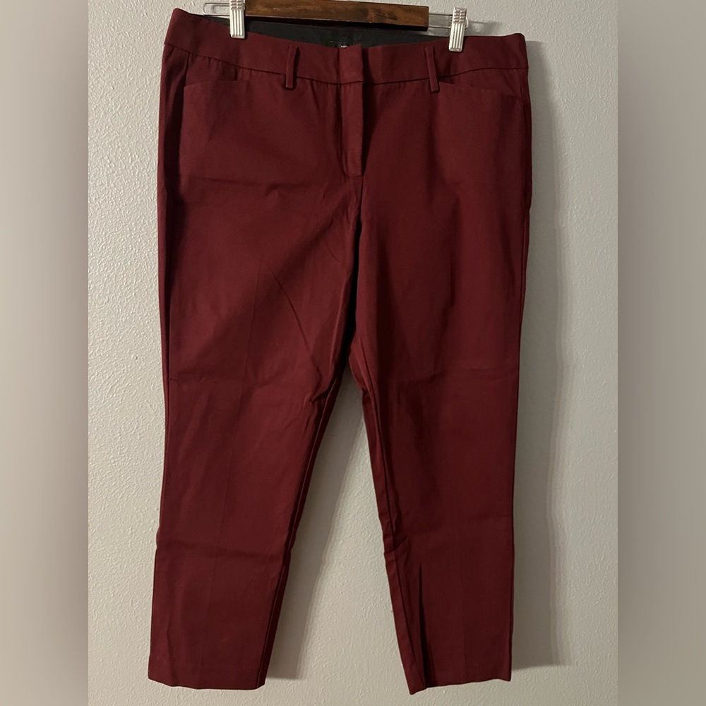 Worthington Petite Ankle Pants in Deep Red